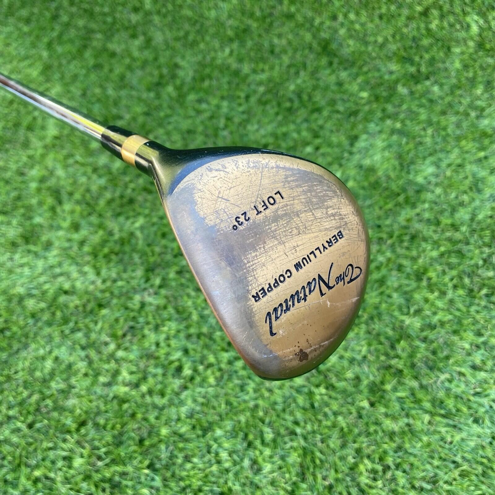 Beryllium Copper Golf Club The Natural Wood Steel Shaft Loft 23 42”