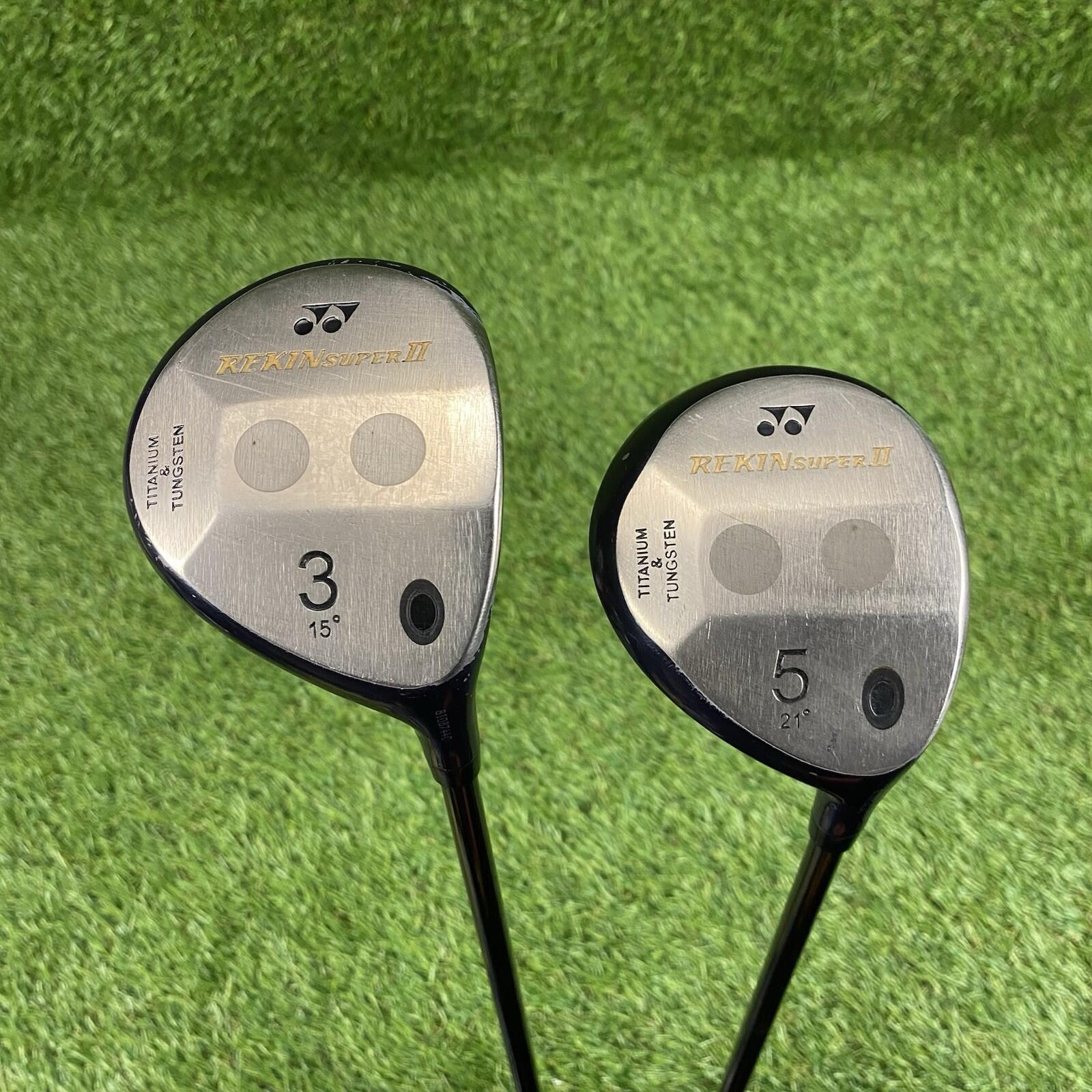Yonex Rekin Super 2 Fairway 3 And 5 Woods Set ⛳️ BGS 5100 R Graphite Shafts RH