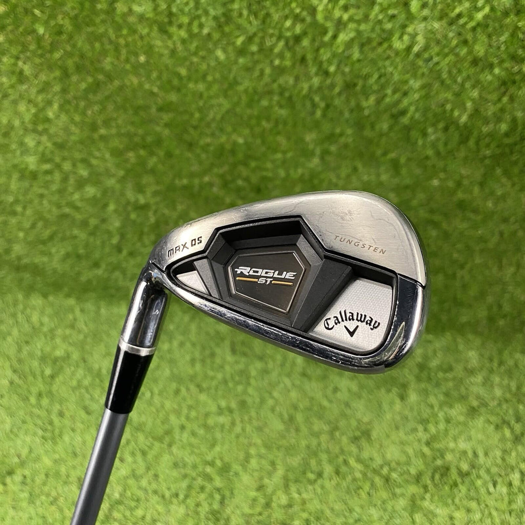 Callaway Rogue ST Max OS 7 Iron Demo ⛳️ HZRDUS Silver Regular Flex Shaft RH