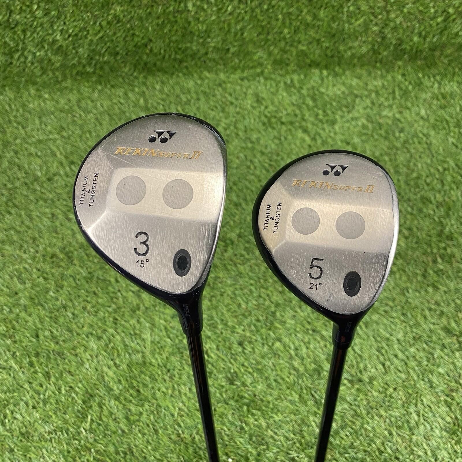 Yonex Rekin Super 2 Fairway 3 And 5 Woods Set ⛳️ BGS 5100 R Graphite Shafts RH
