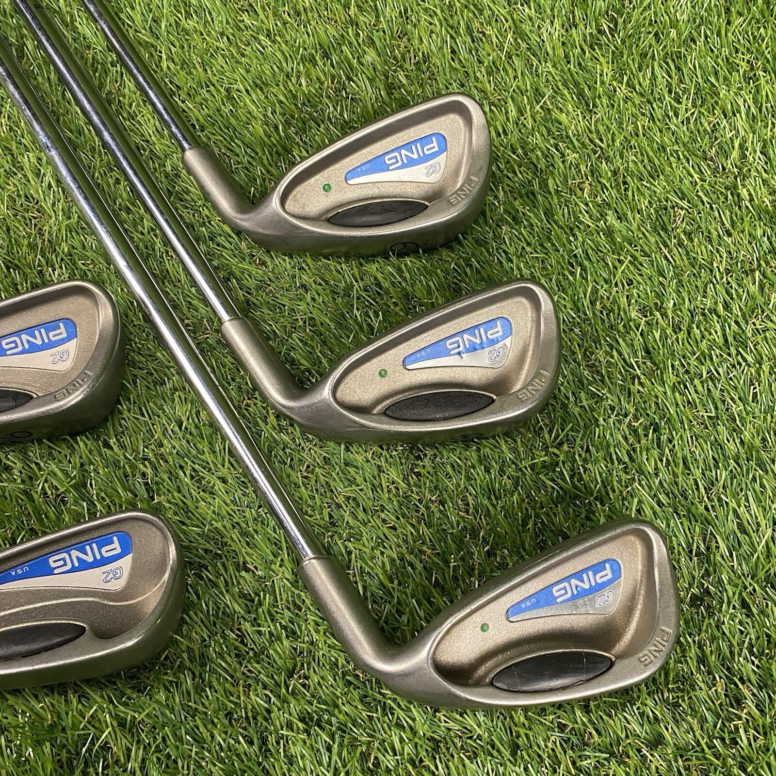 Ping G2 Green Dot Irons Set HL 5-9 Irons ⛳️ True Temper Regular Steel Shafts RH