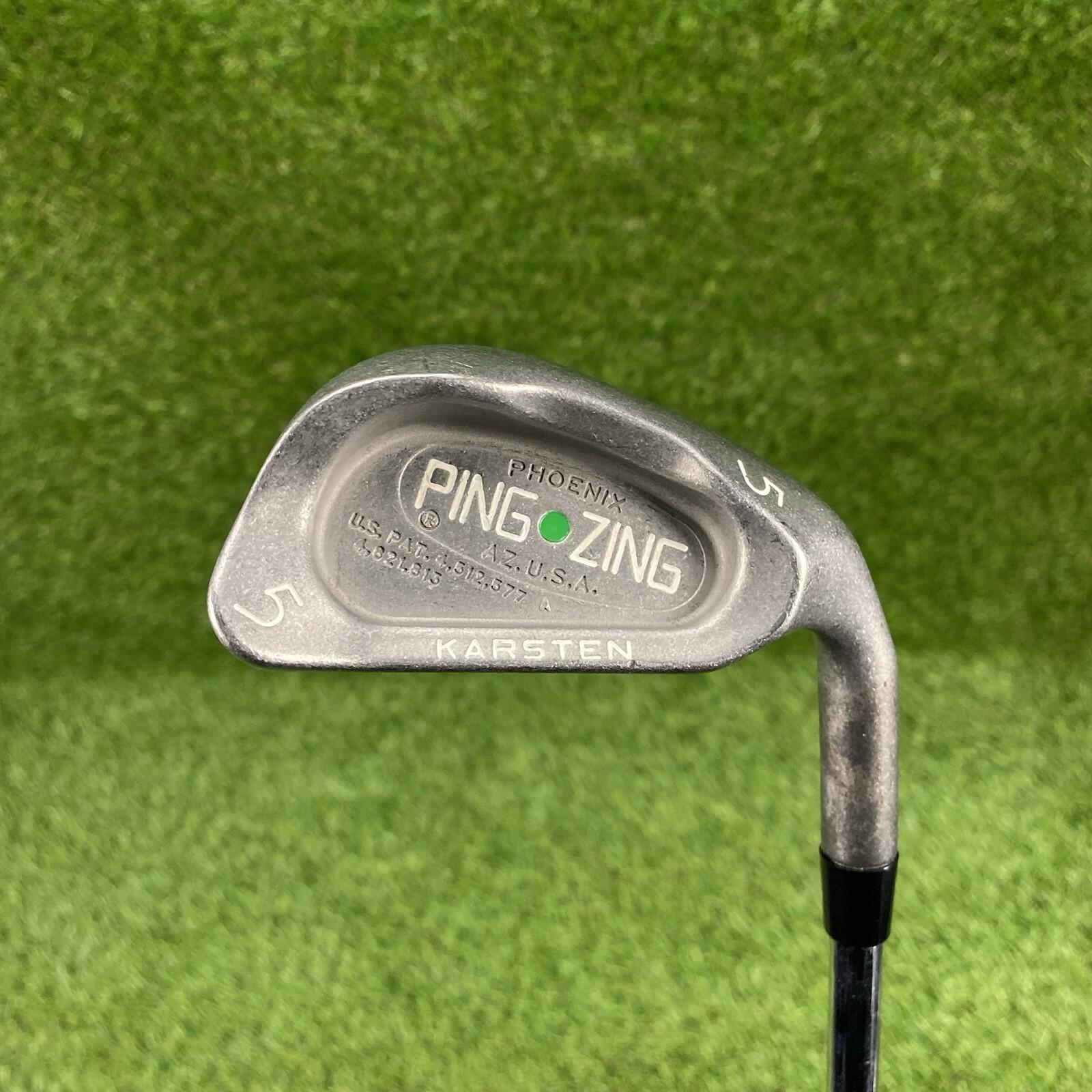 Ping Zing Karsten 5 iron Green Dot 2° Upright ⛳️ AMT S300 Red Steel Shaft RH