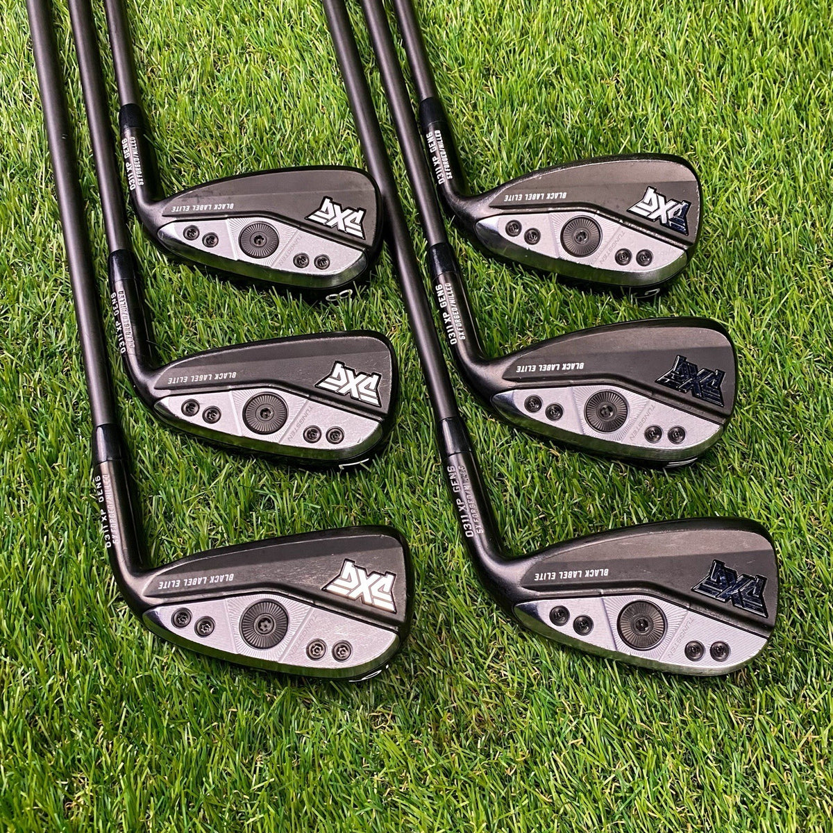 PXG 0311 P GEN6 Black Label Elite Forged Iron Set 6-Gw ⛳️ SteelFiber Black i95 S