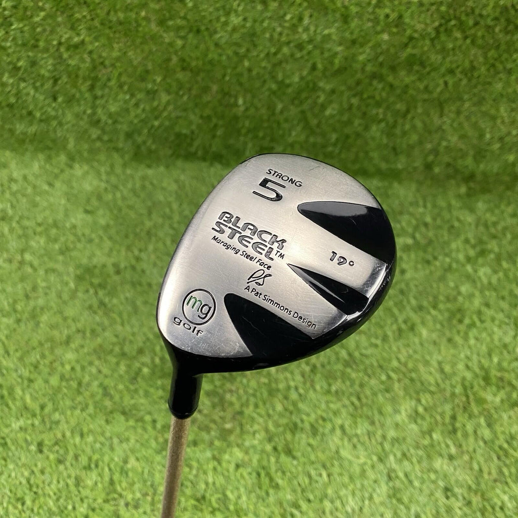 Left Handed MG Golf Black Steel Fairway Strong 5 Wood 19° ⛳️ MC-60 Regular Flex