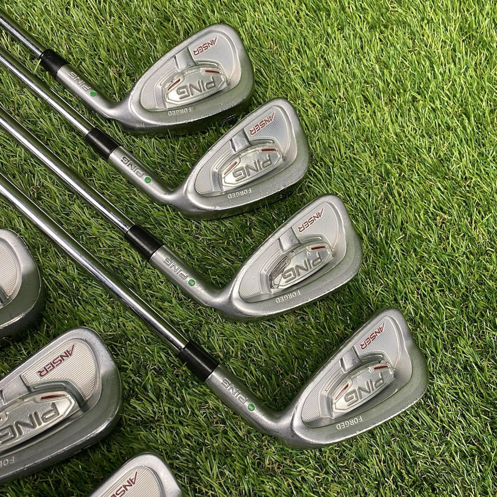 PING ANSER FORGED Green Dot Iron Set 3-PW ⛳️ N.S.Pro 950GH Steel Shaft RH READ