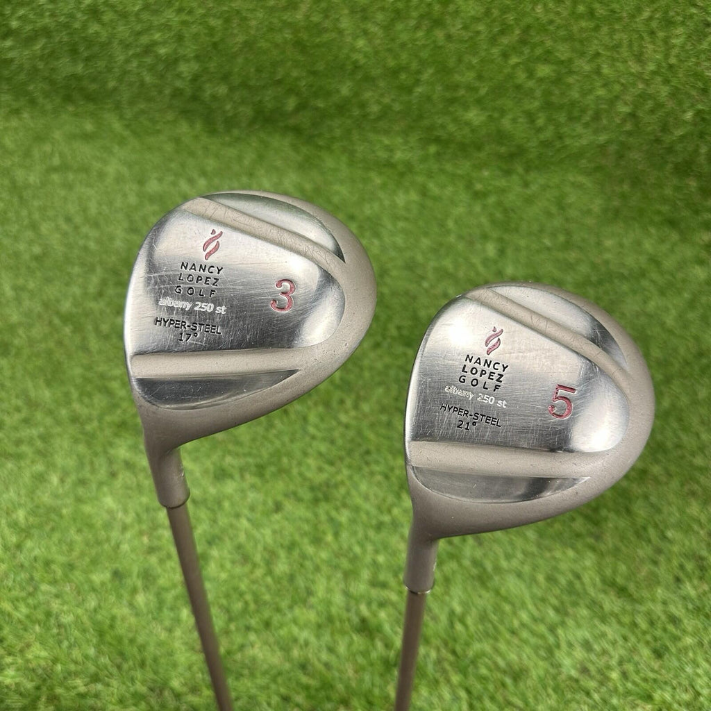 Nancy Lopez Albany 250 st Hyper-Steel 3 Wood 17° & 5 Wood 21° ⛳️ Ladies LH