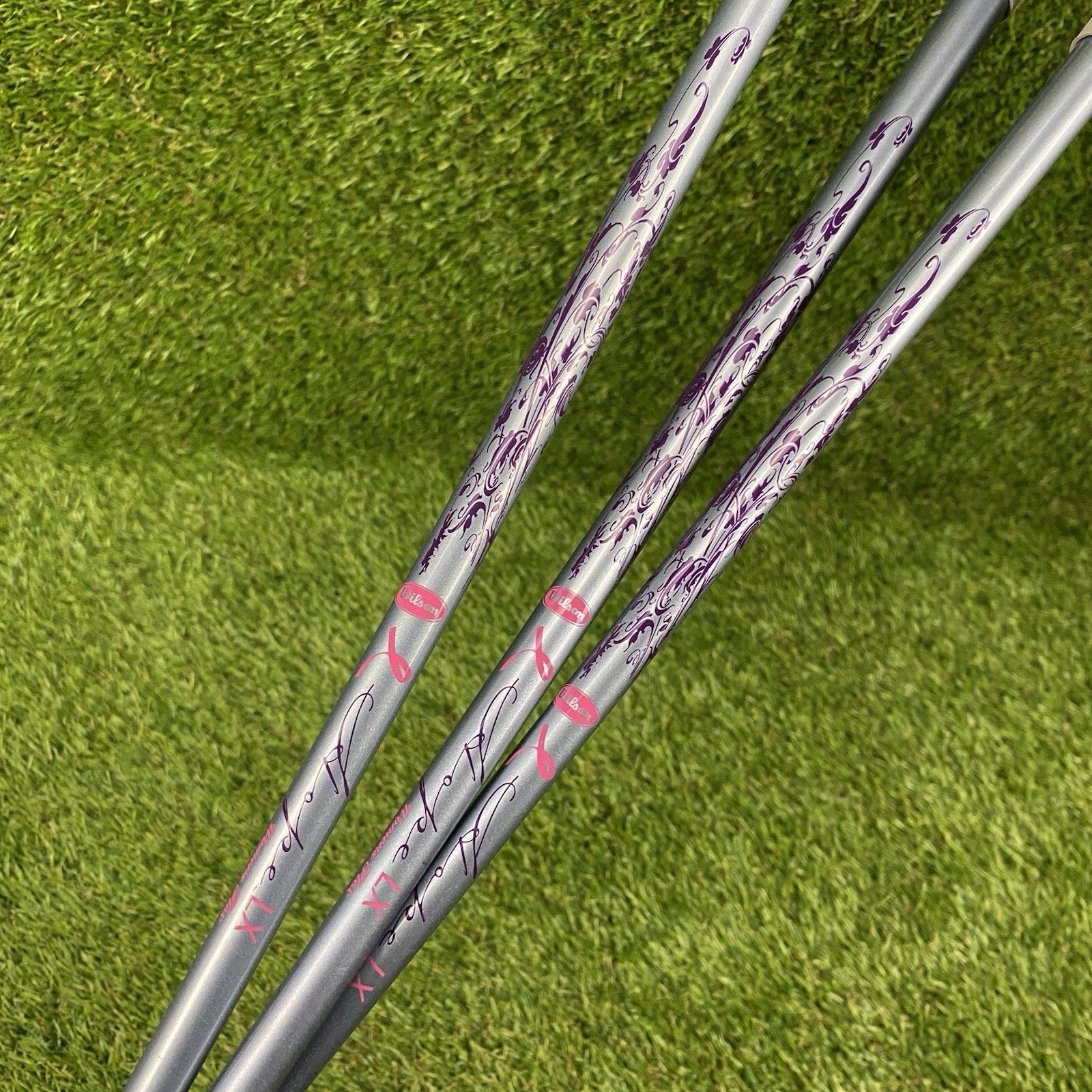 Wilson Hope LX Fairway Wood Set ⛳️ Pink Ribbon Cancer Awareness Women Graphite