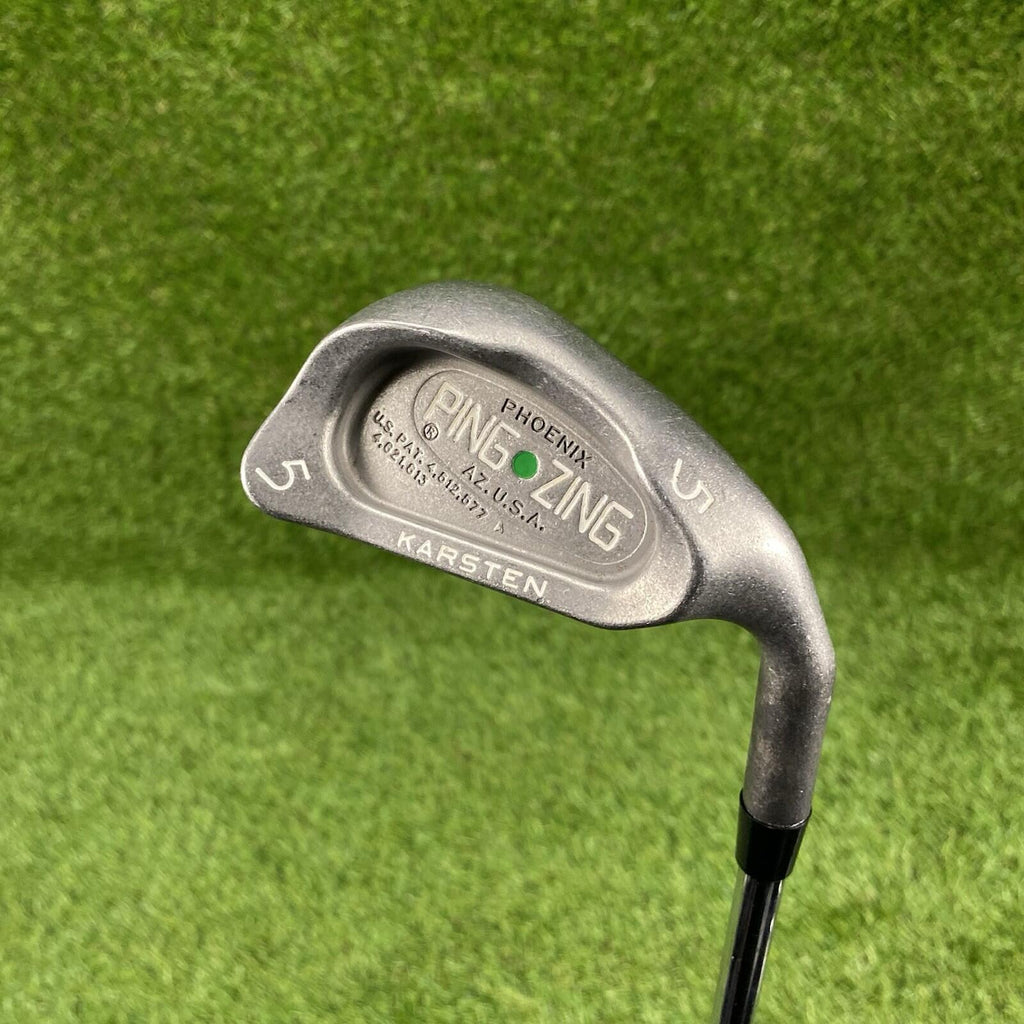 Ping Zing Karsten 5 iron Green Dot 2° Upright ⛳️ AMT S300 Red Steel Shaft RH