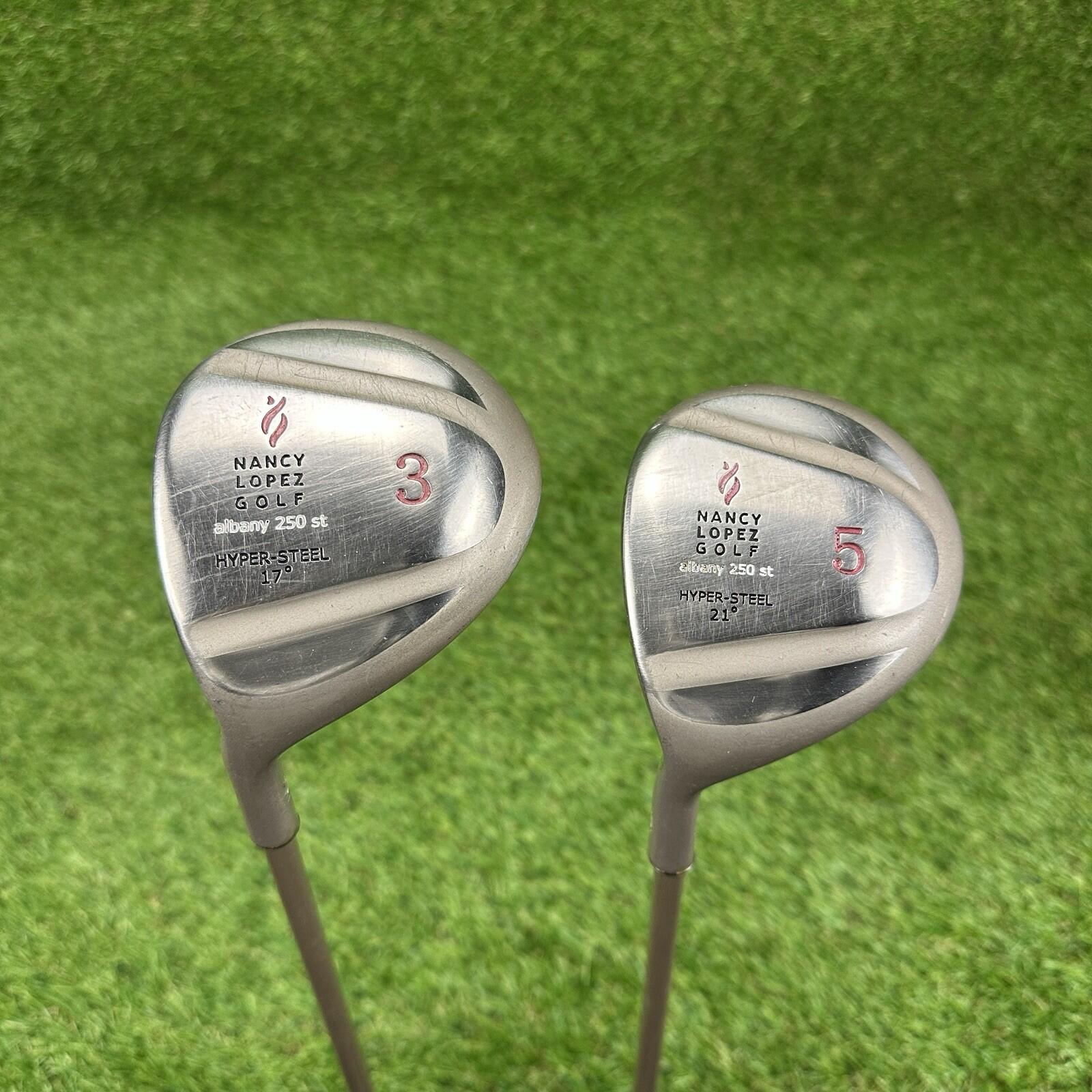 Nancy Lopez Albany 250 st Hyper-Steel 3 Wood 17° & 5 Wood 21° ⛳️ Ladies LH