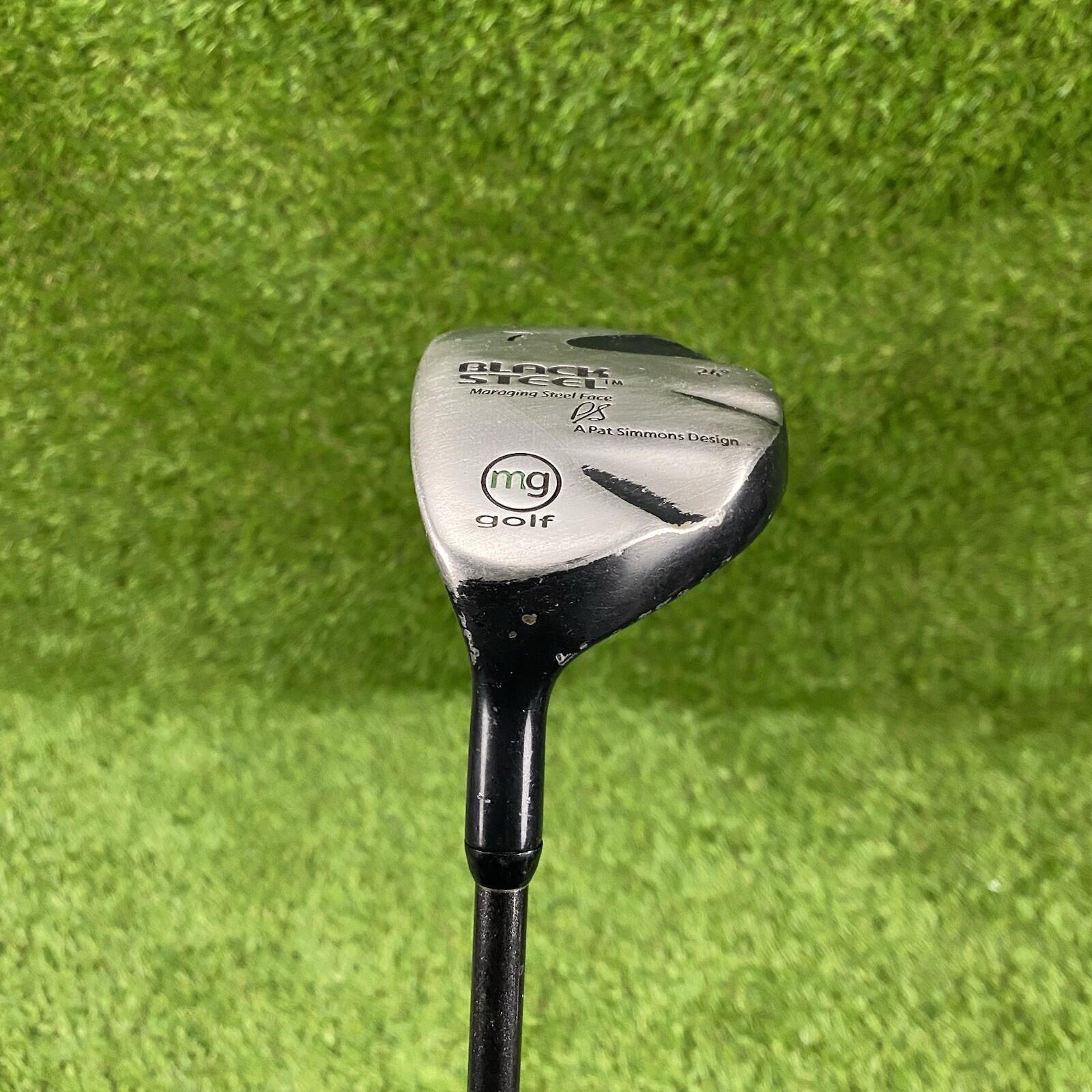 Left Handed MG Golf Black Steel Fairway 7 Wood 24° ⛳️ CX-60 Senior Flex Graphite