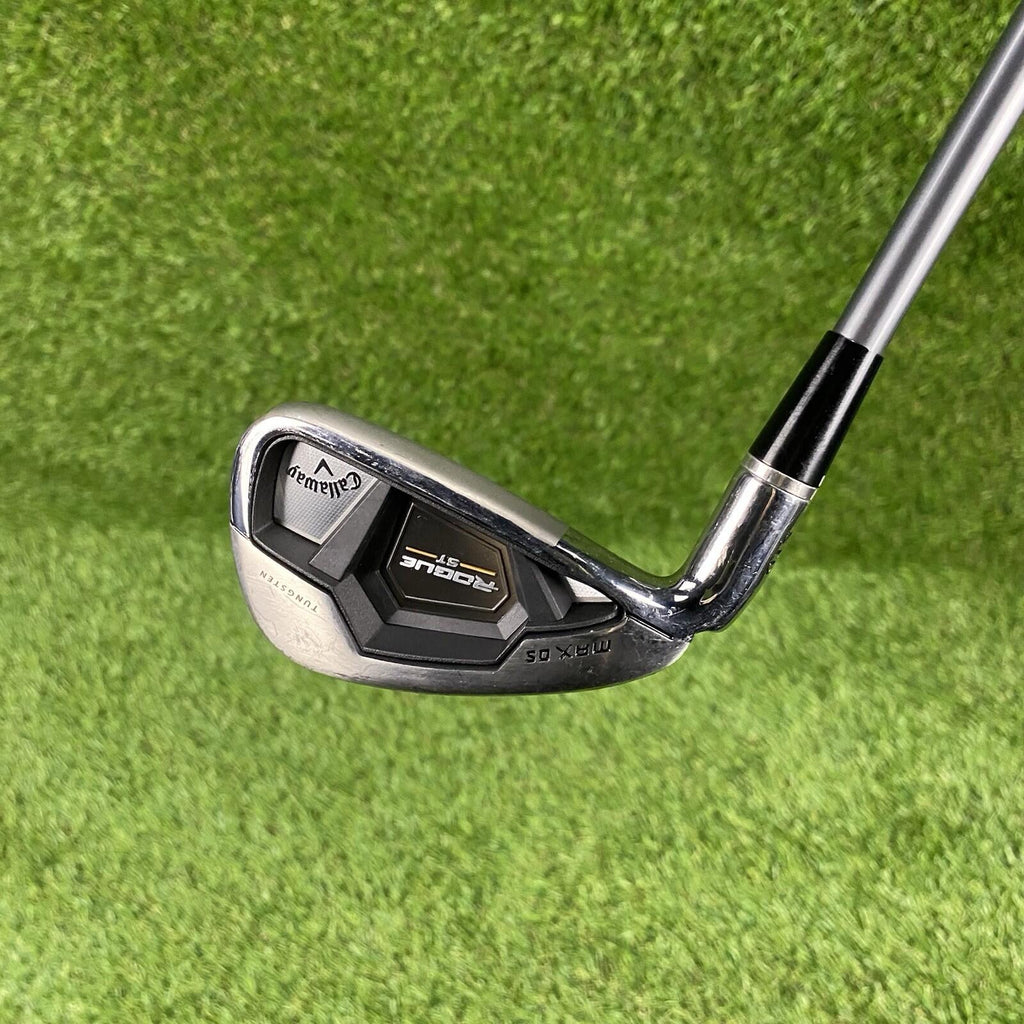 Callaway Rogue ST Max OS 7 Iron Demo ⛳️ HZRDUS Silver Regular Flex Shaft RH