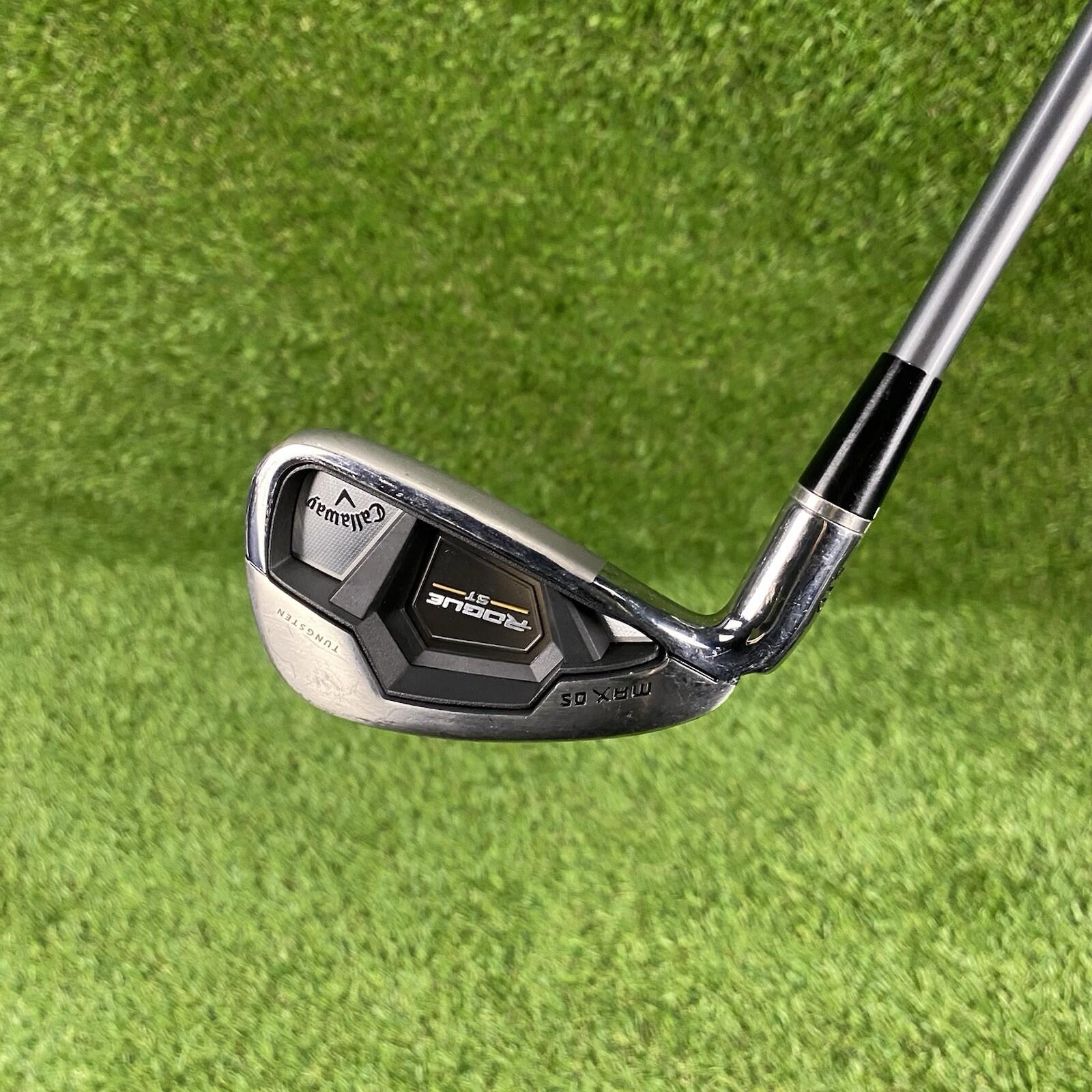 Callaway Rogue ST Max OS 7 Iron Demo ⛳️ HZRDUS Silver Regular Flex Shaft RH