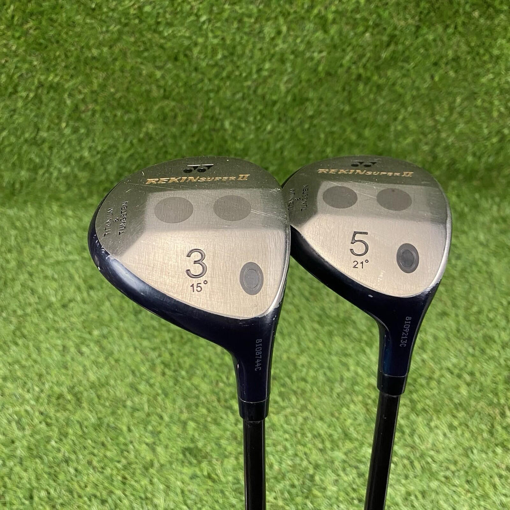 Yonex Rekin Super 2 Fairway 3 And 5 Woods Set ⛳️ BGS 5100 R Graphite Shafts RH