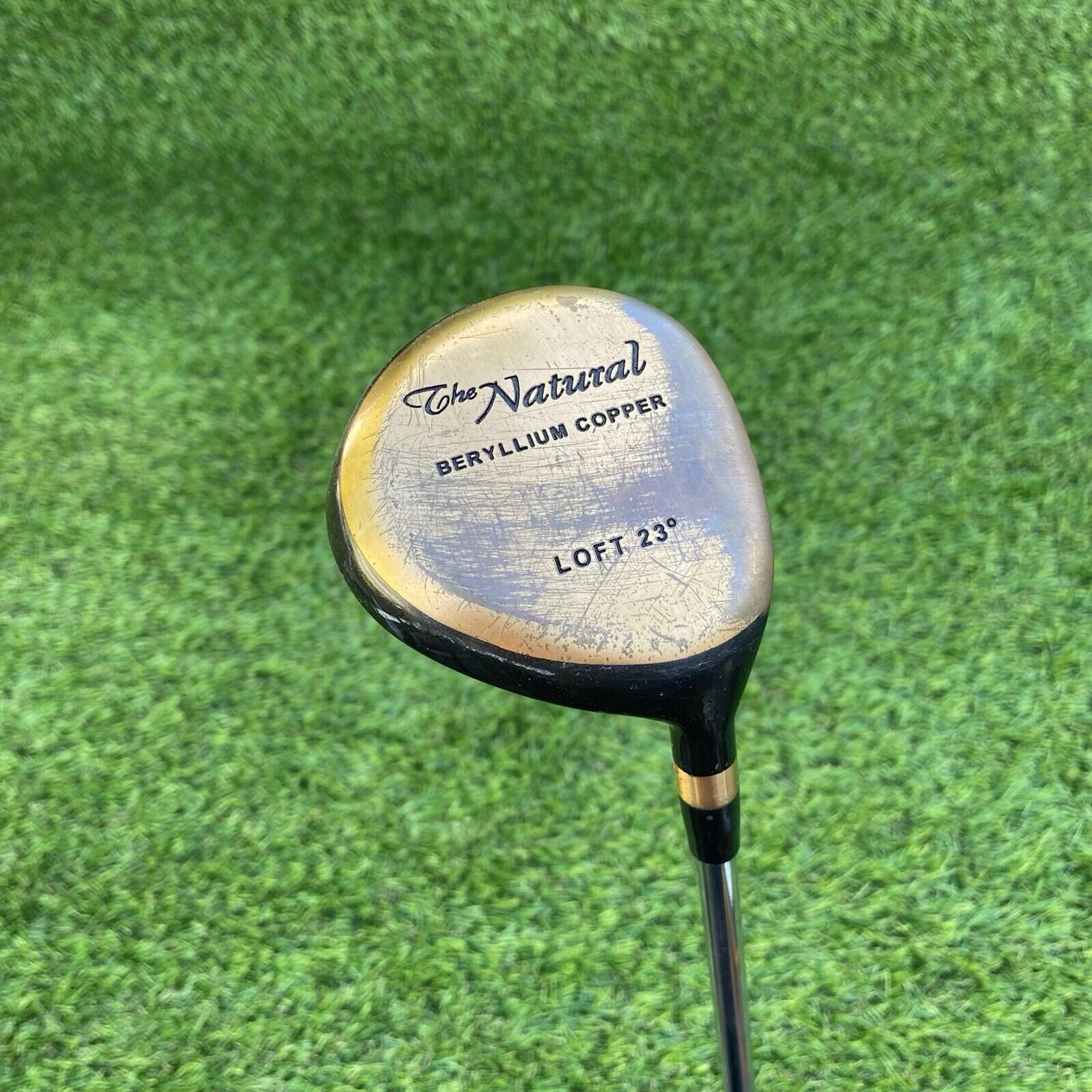 Beryllium Copper Golf Club The Natural Wood Steel Shaft Loft 23 42”