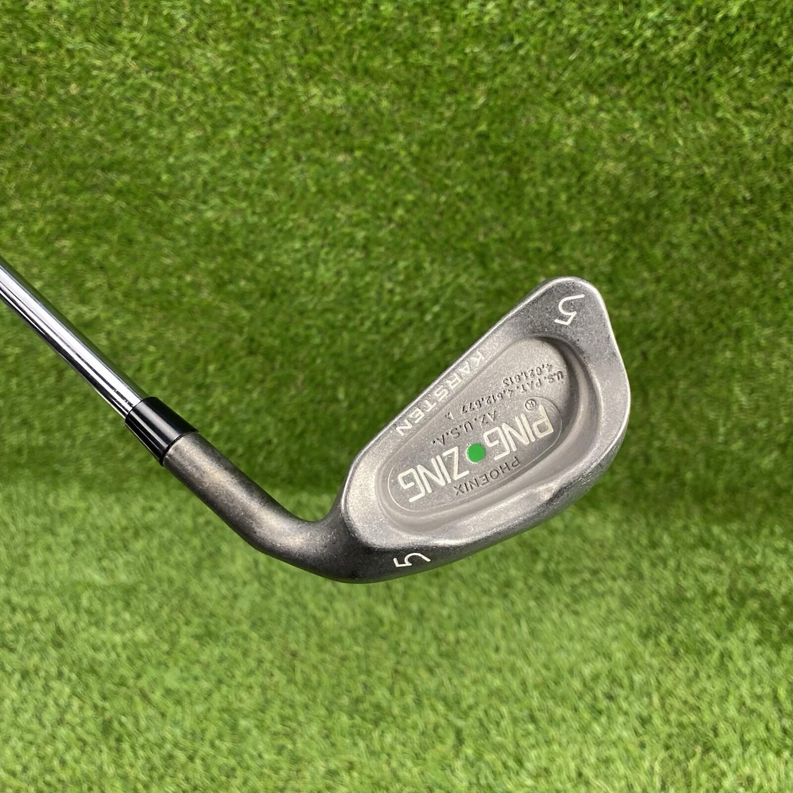 Ping Zing Karsten 5 iron Green Dot 2° Upright ⛳️ AMT S300 Red Steel Shaft RH