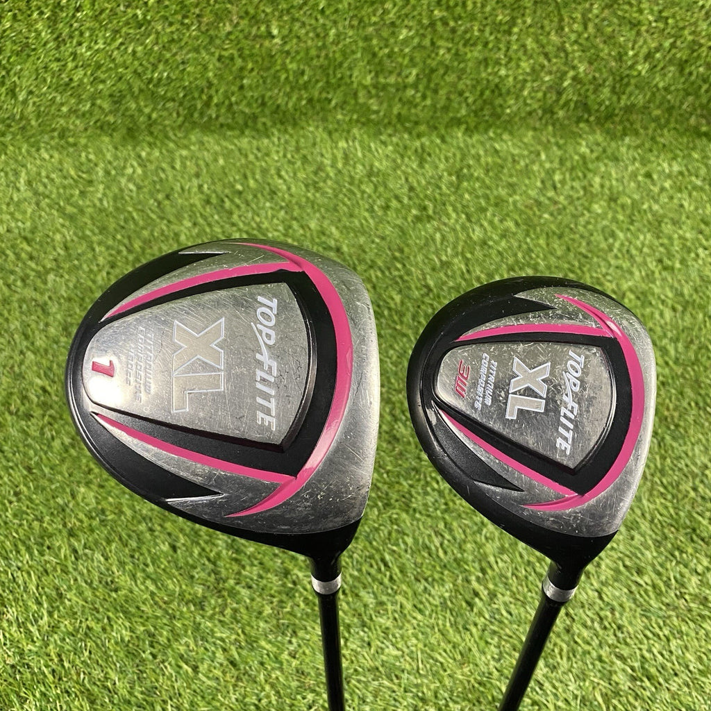 Top Flite Pink XL Titanium Composite Driver And 3 Wood ⛳️ Ladies Flex Shaft RH
