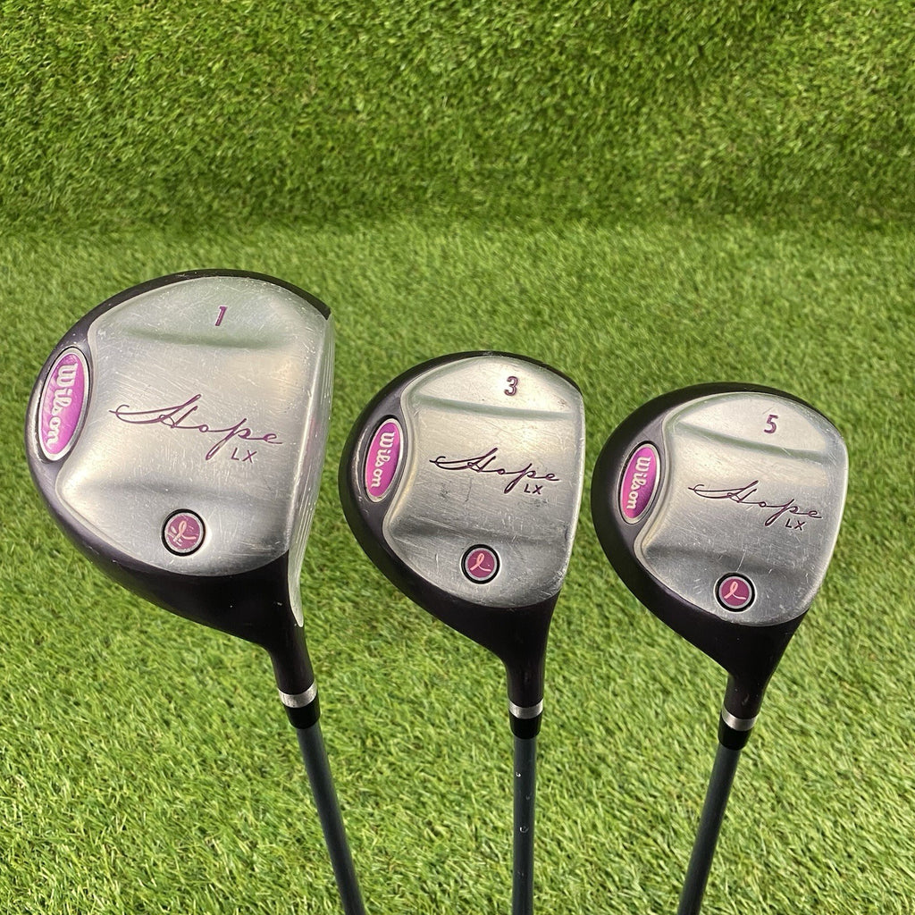 Wilson Hope LX Fairway Wood Set ⛳️ Pink Ribbon Cancer Awareness Women Graphite