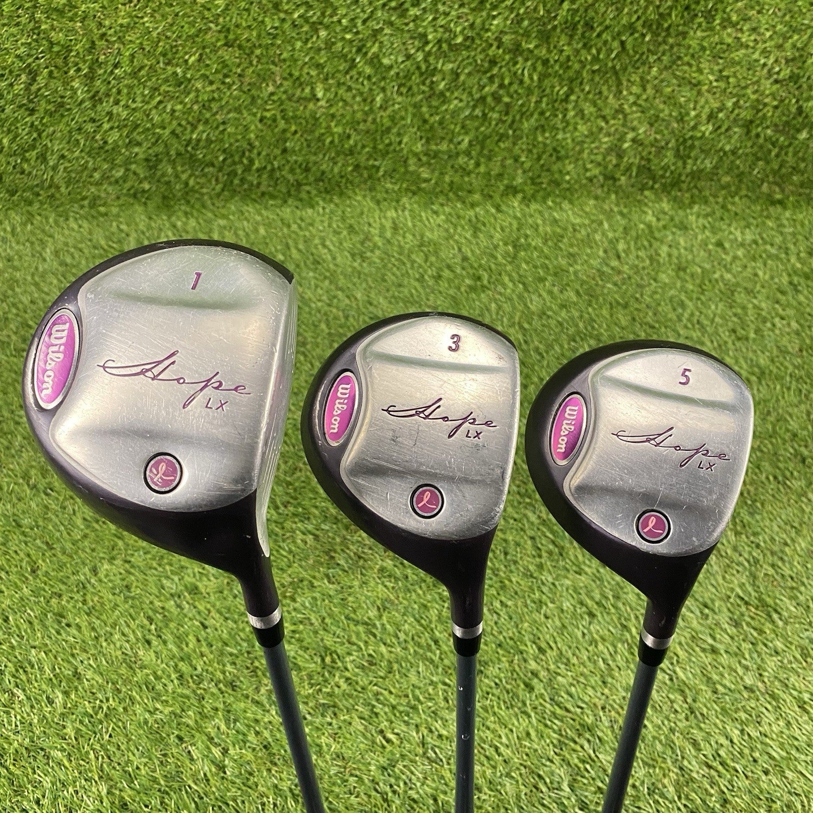 Wilson Hope LX Fairway Wood Set ⛳️ Pink Ribbon Cancer Awareness Women Graphite