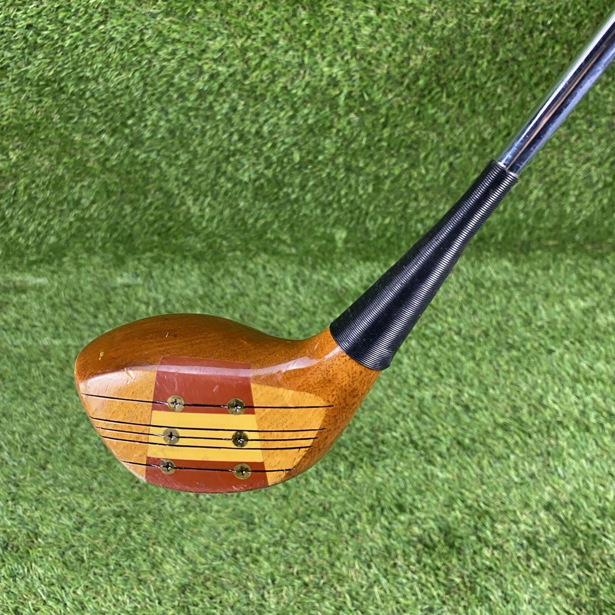 MacGregor Tourney 1 Wood Super Eye-O-Matic Persimmon Driver KeyHole ⛳️ Steel RH