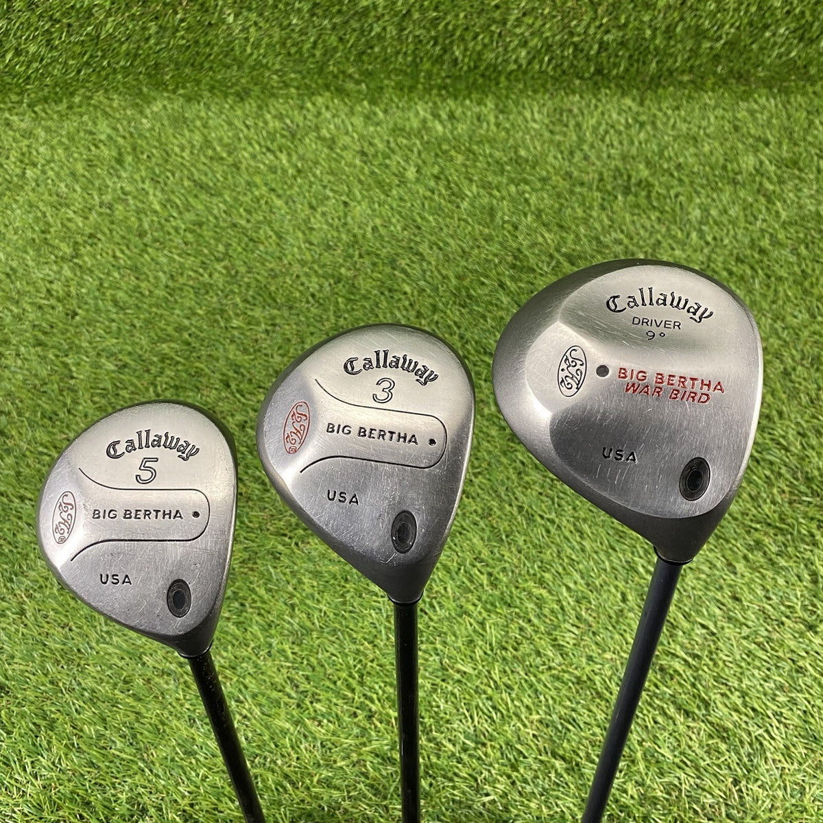 Callaway Big Bertha War Bird 9° Driver, S2H2 3 & 5-Wood Set ⛳️ RCH Firm Flex RH