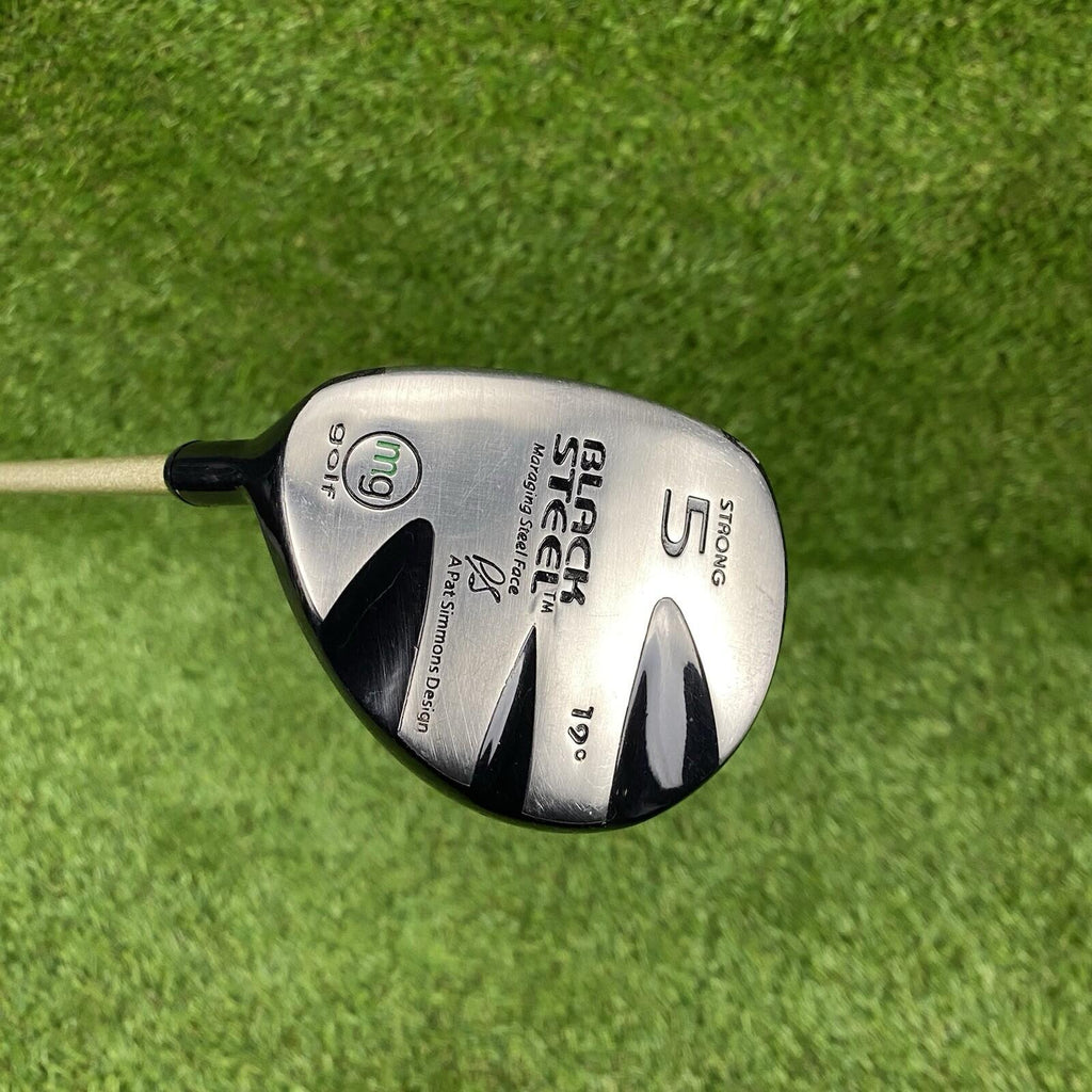 Left Handed MG Golf Black Steel Fairway Strong 5 Wood 19° ⛳️ MC-60 Regular Flex