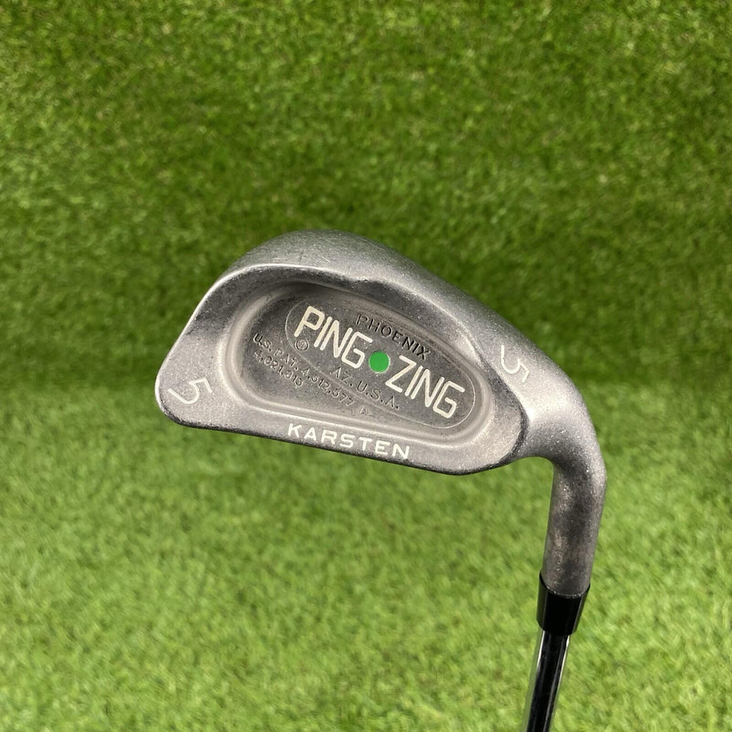 Ping Zing Karsten 5 iron Green Dot 2° Upright ⛳️ AMT S300 Red Steel Shaft RH