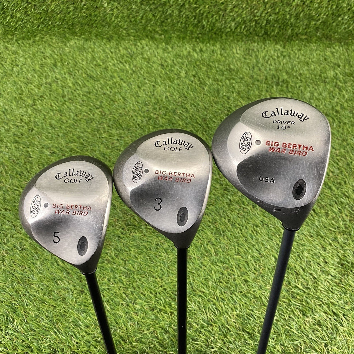 Callaway Big Bertha War Bird 10° Driver With 3 & 5-Wood Set ⛳️ RCH Firm Flex RH