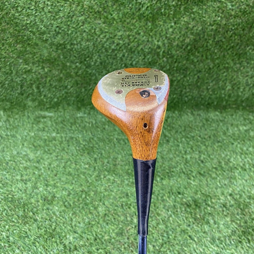 MacGregor Tourney 1 Wood Super Eye-O-Matic Persimmon Driver KeyHole ⛳️ Steel RH