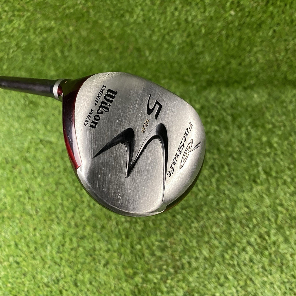 Left Handed Wilson Deep Red Fat Shaft Fairway 5 Wood 18° ⛳️ Grafalloy Stiff LH