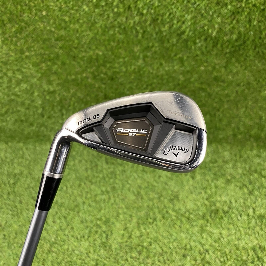 Callaway Rogue ST Max OS 7 Iron Demo ⛳️ HZRDUS Silver Regular Flex Shaft RH