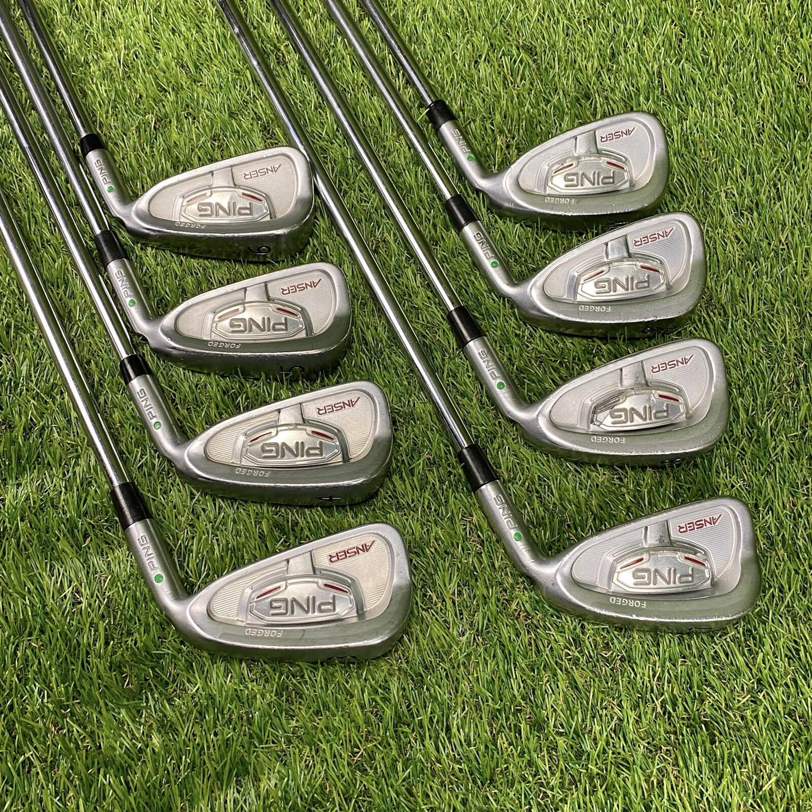 PING ANSER FORGED Green Dot Iron Set 3-PW ⛳️ N.S.Pro 950GH Steel Shaft RH READ