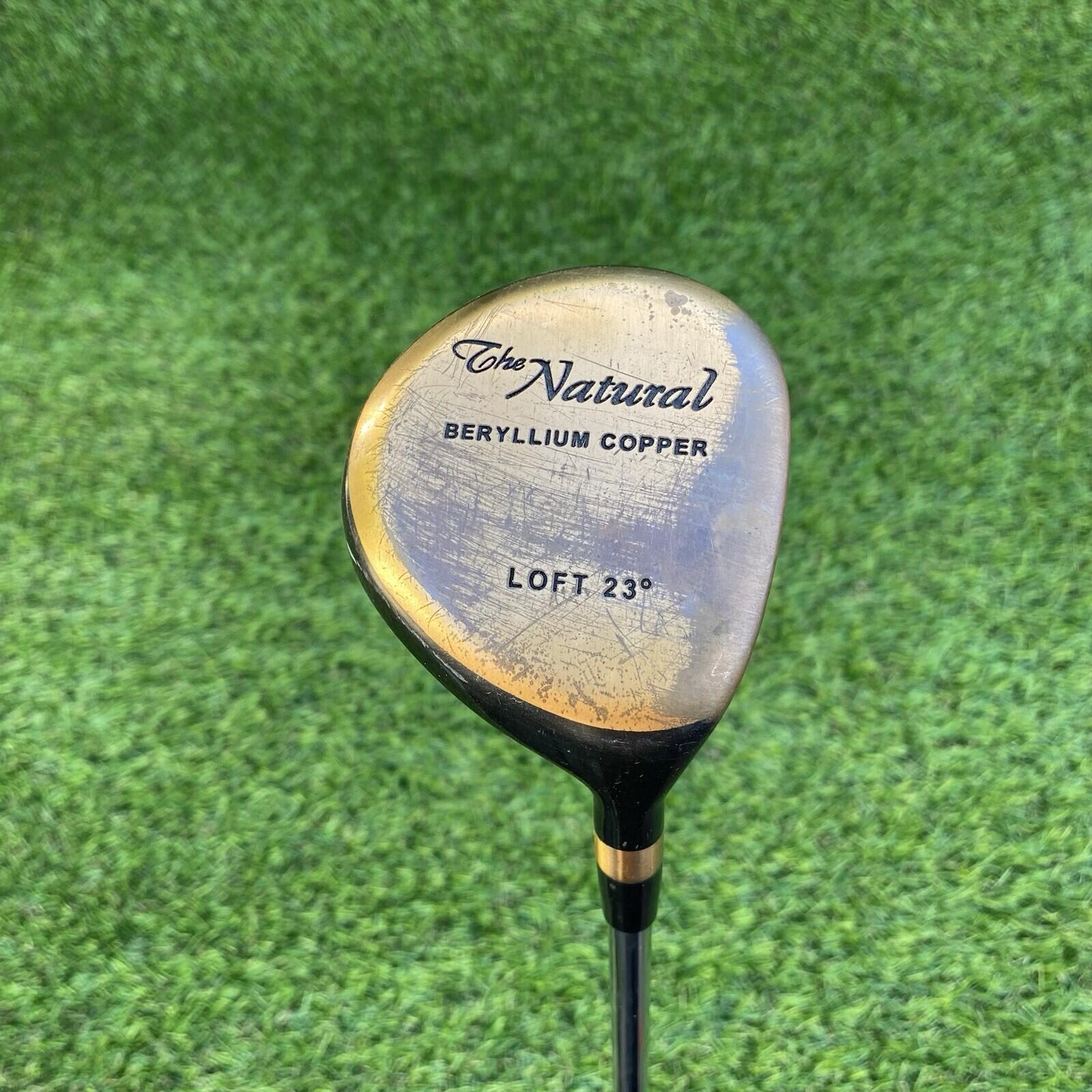Beryllium Copper Golf Club The Natural Wood Steel Shaft Loft 23 42”