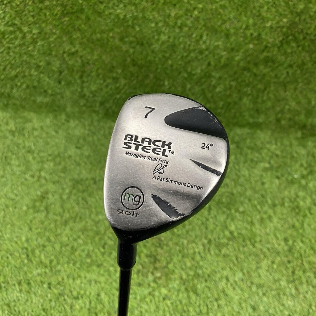 Left Handed MG Golf Black Steel Fairway 7 Wood 24° ⛳️ CX-60 Senior Flex Graphite