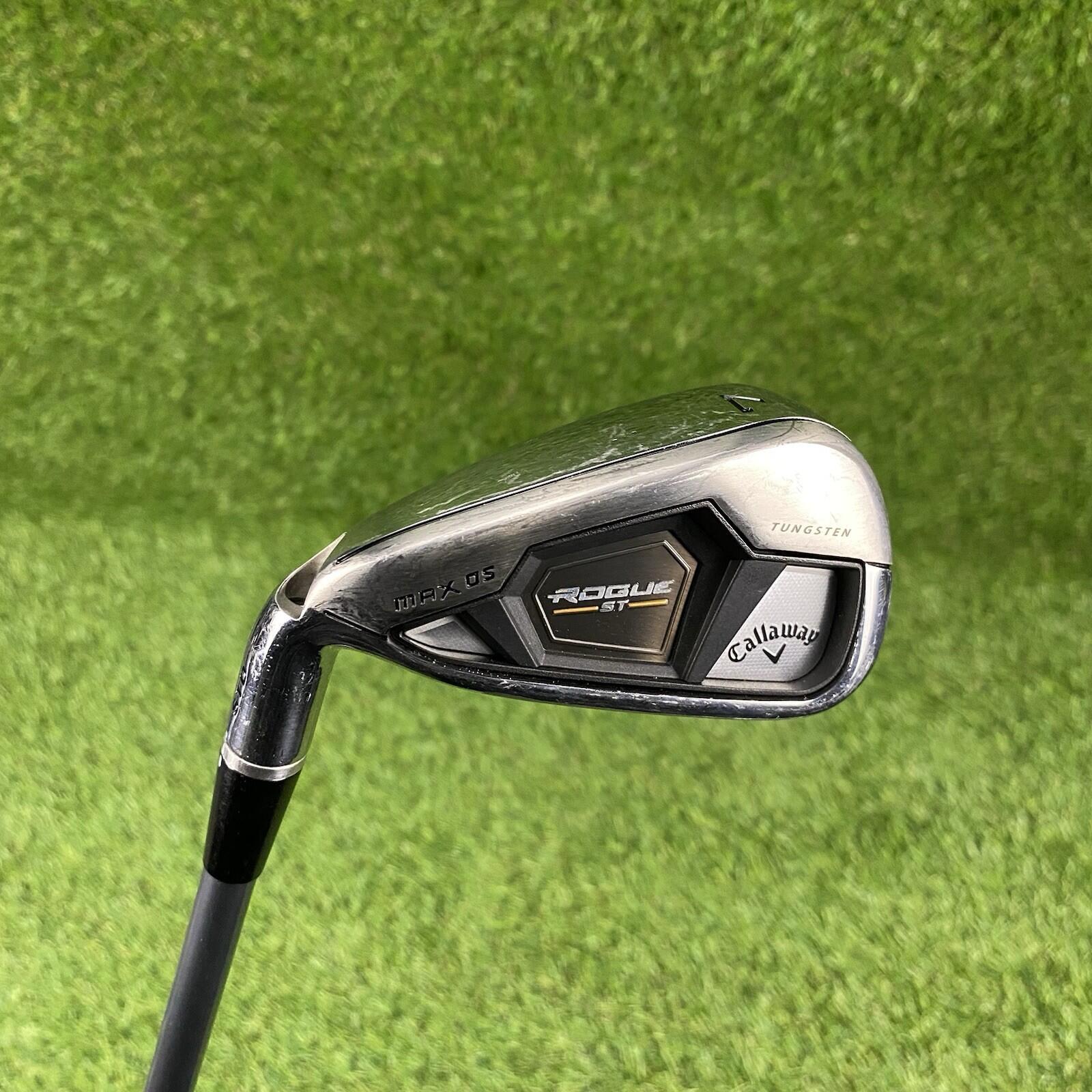 Callaway Rogue ST Max OS 7 Iron Demo ⛳️ HZRDUS Silver Regular Flex Shaft RH