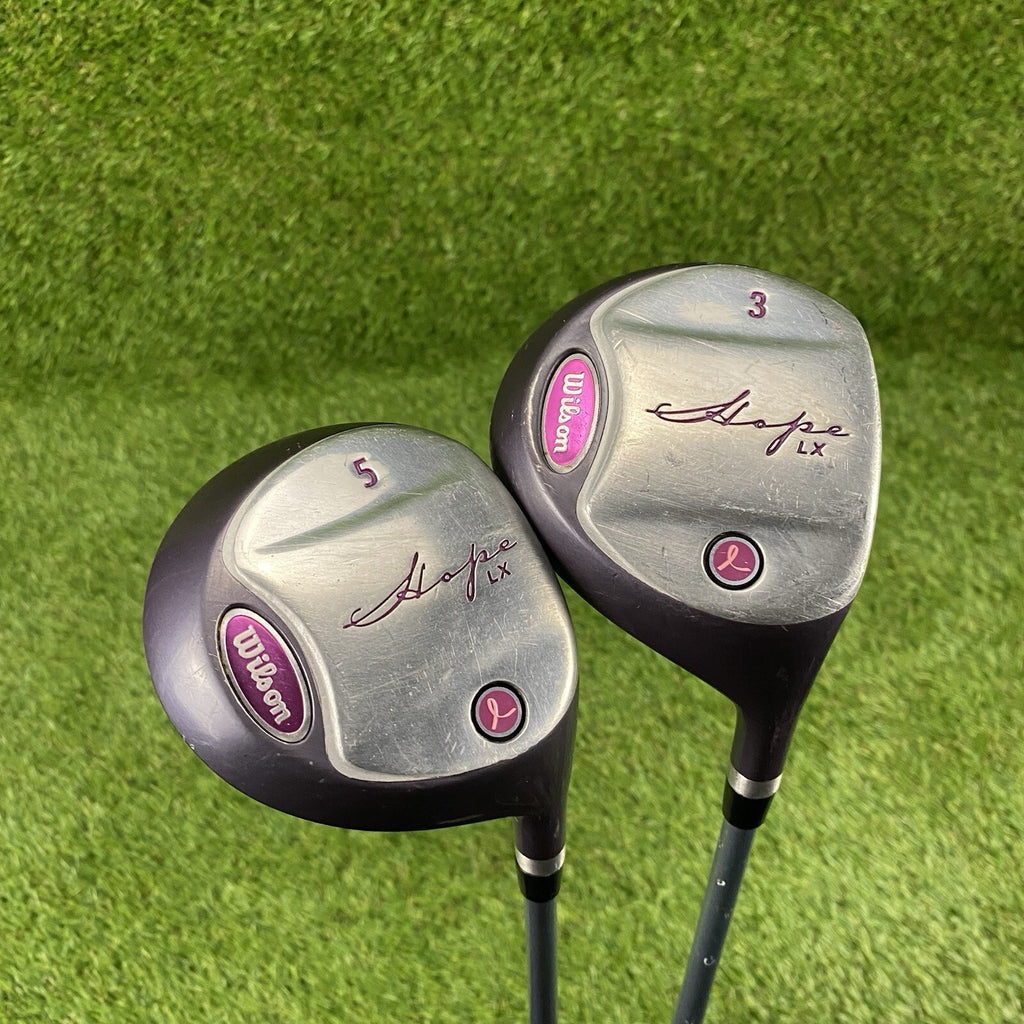 Wilson Hope LX Fairway Wood Set ⛳️ Pink Ribbon Cancer Awareness Women Graphite