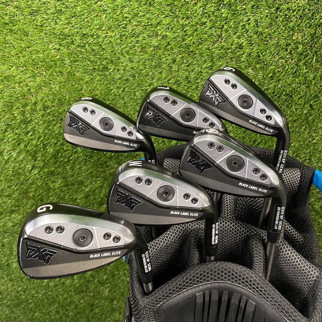 PXG 0311 P GEN6 Black Label Elite Forged Iron Set 6-Gw ⛳️ SteelFiber Black i95 S