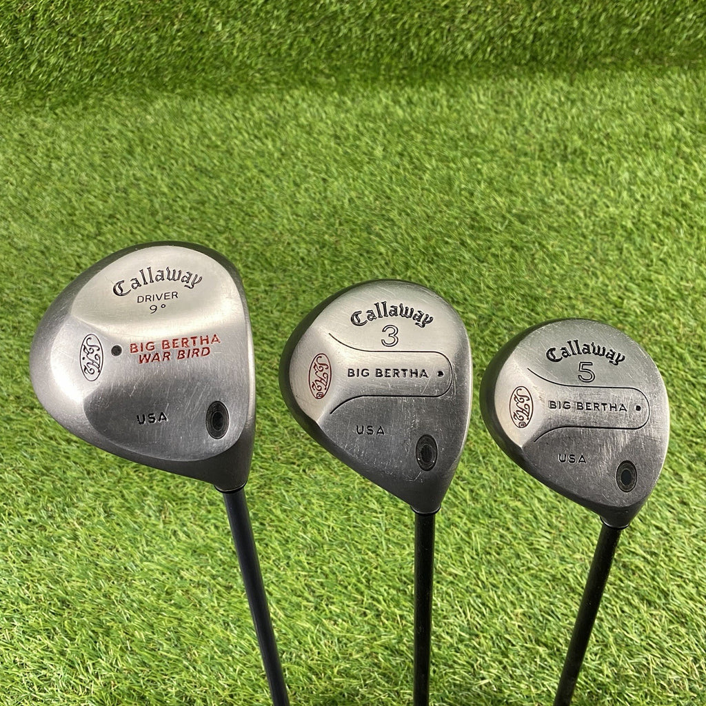Callaway Big Bertha War Bird 9° Driver, S2H2 3 & 5-Wood Set ⛳️ RCH Firm Flex RH